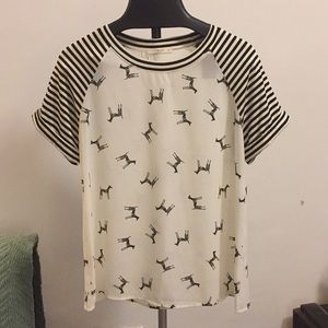 Black and White Blouse